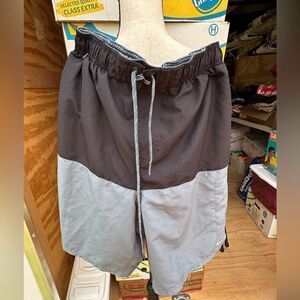 Nike Two-Tone Black and Gray Drawstring Shorts